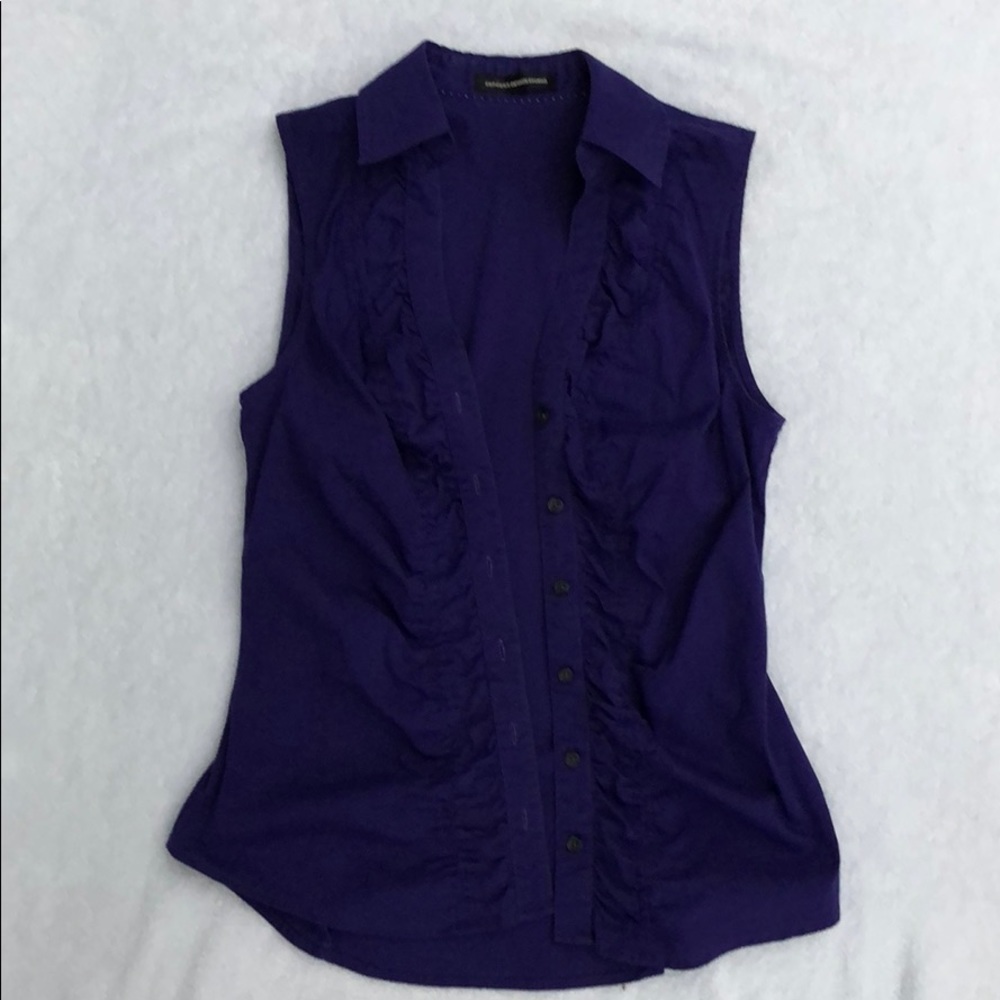 Express Purple sleeveless button up